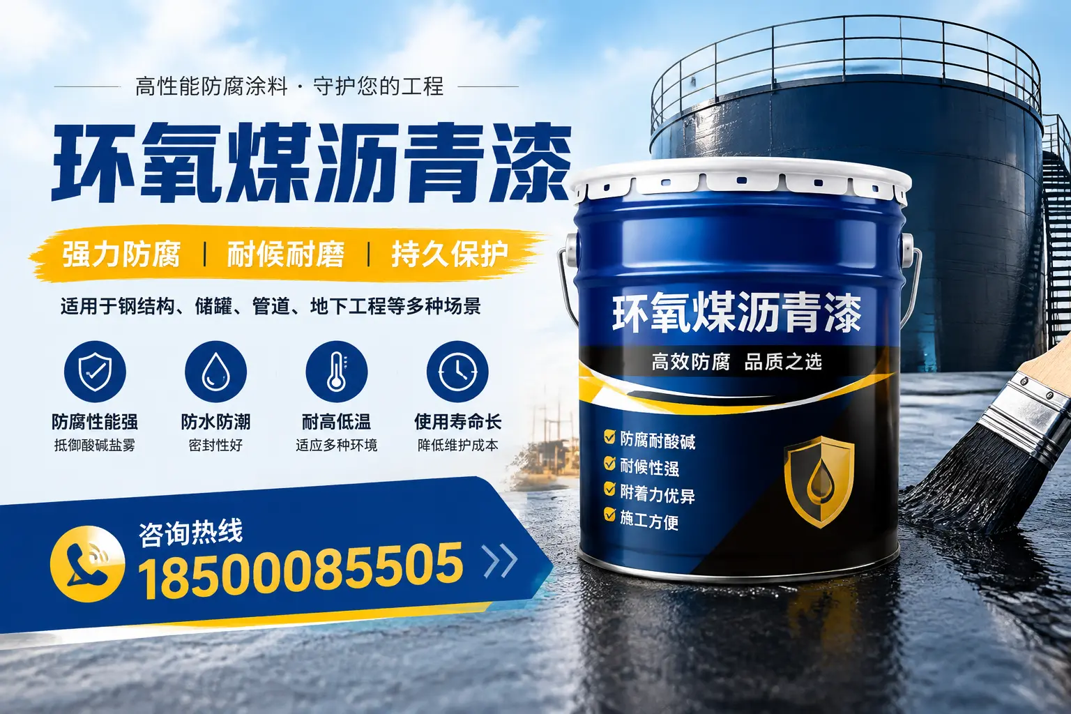 环氧煤沥青漆在工业中的应用，郴州企业的选择